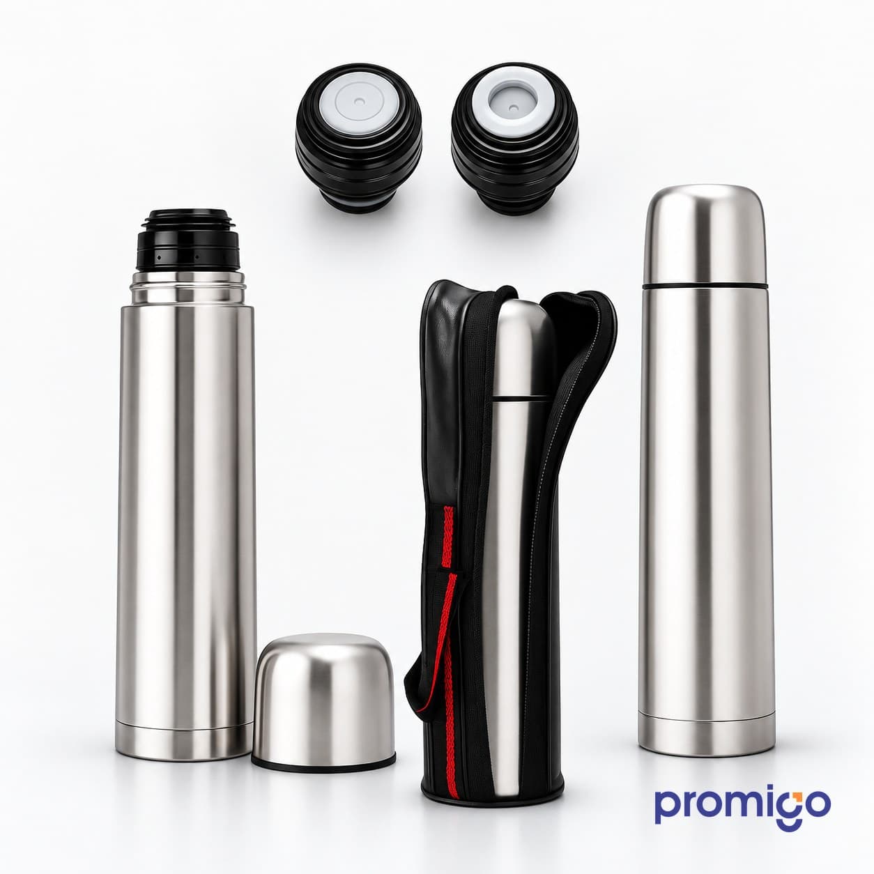 Bardaklı Kılıflı Çelik Termos 500ml