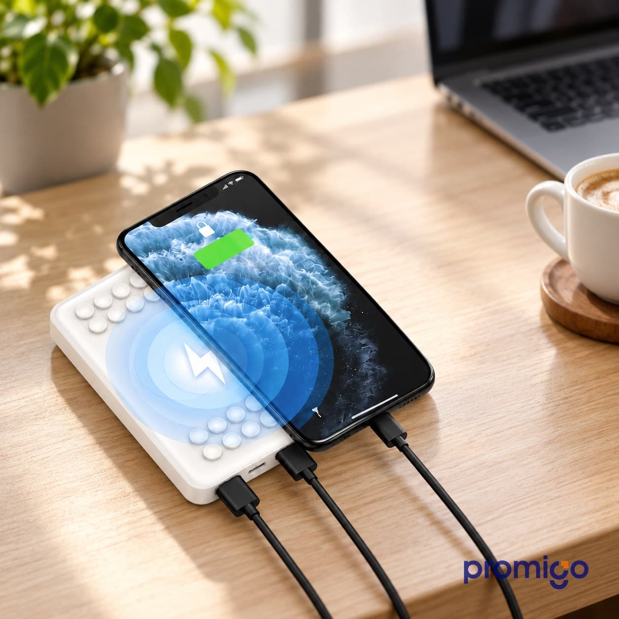 Wireless Wantuz Powerbank 10.000 mAh