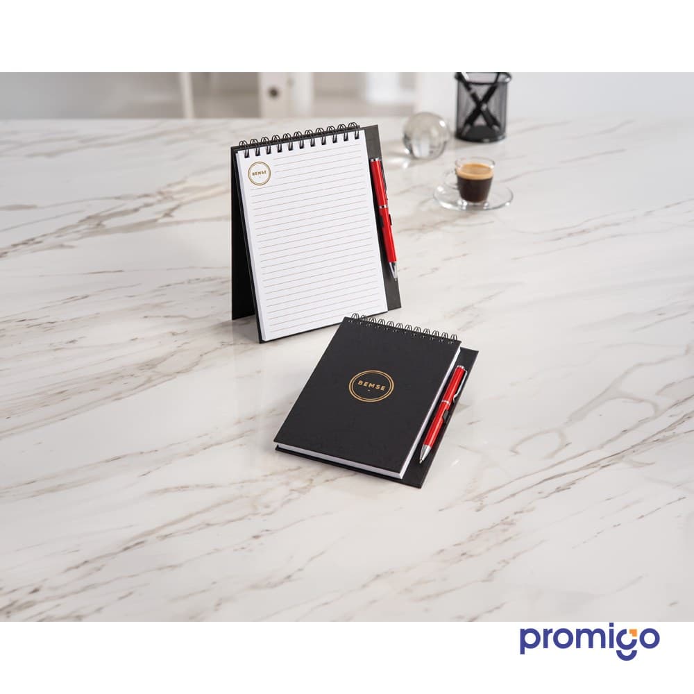 Sert Taslama Kapaklı Spiralli Bloknot Defter – görsel 2