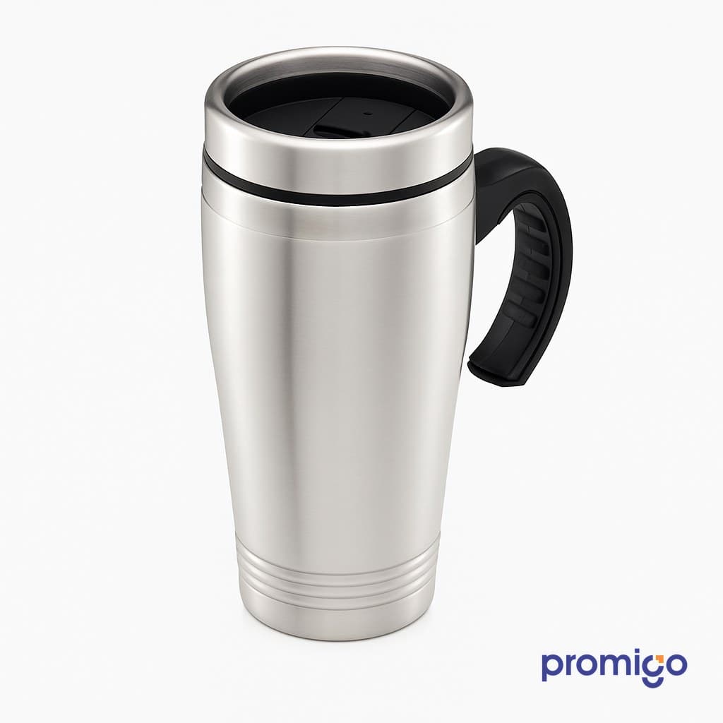Kulplu Mug Çelik Termos 450 ml