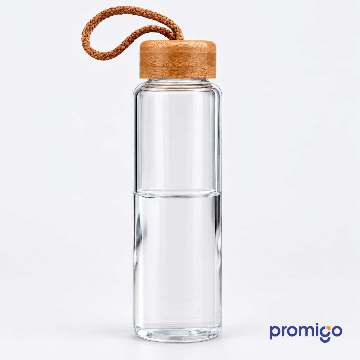 Bambu Kapaklı Cam Matara 500 ml