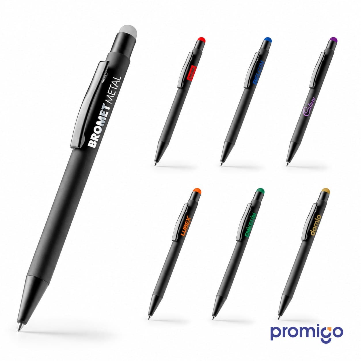 Touchpen Rubber Mat Gövde Tükenmez Kalem