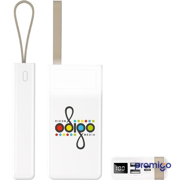 20.000 mAh LCD Ekranlı ve LED Fenerli Powerbank Şarj Cihazı – görsel 3