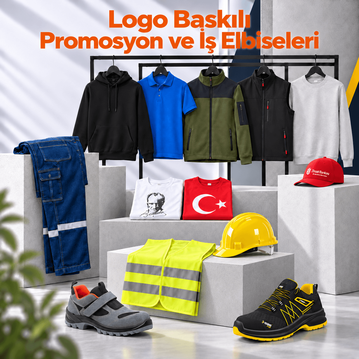 Logo Baskılı İş Elbiseleri