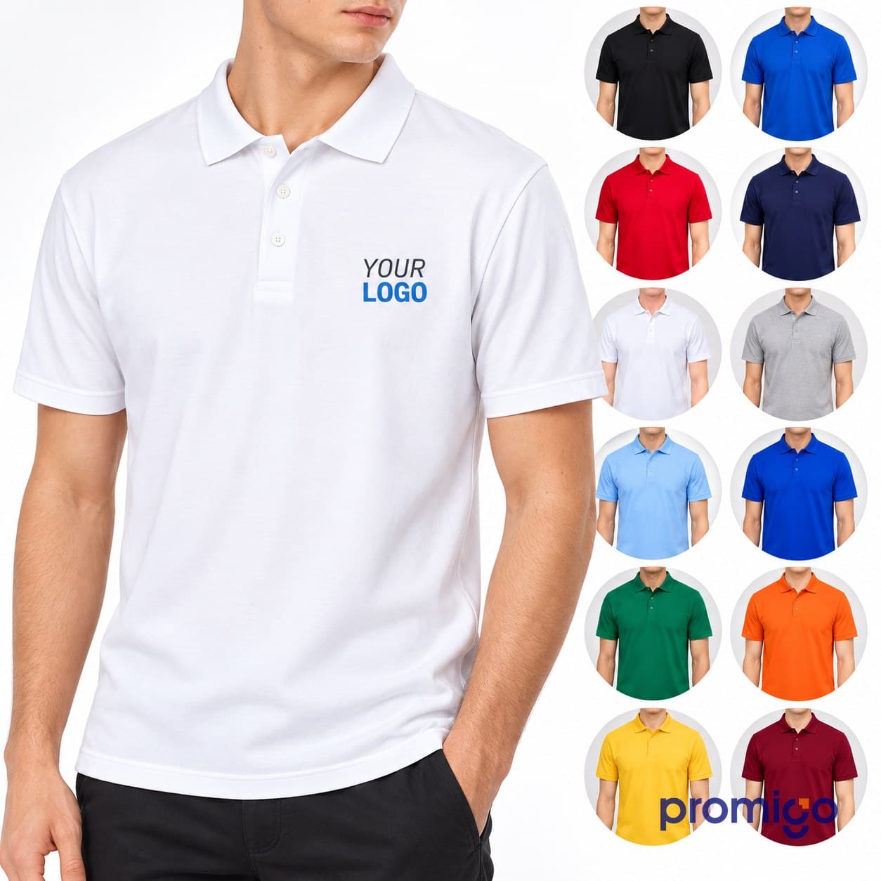 MG16774 - Baskılı Polo Yaka Tişört