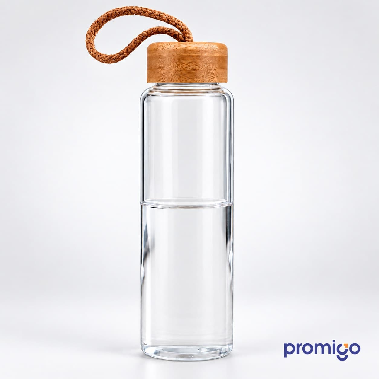 Bambu Kapaklı Cam Matara 500 ml