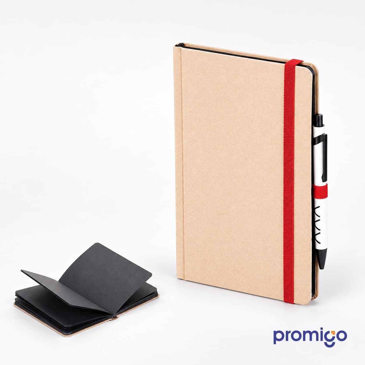 Siyah Yapraklı Kraft Sert Kapak Defter 9 x 14 cm