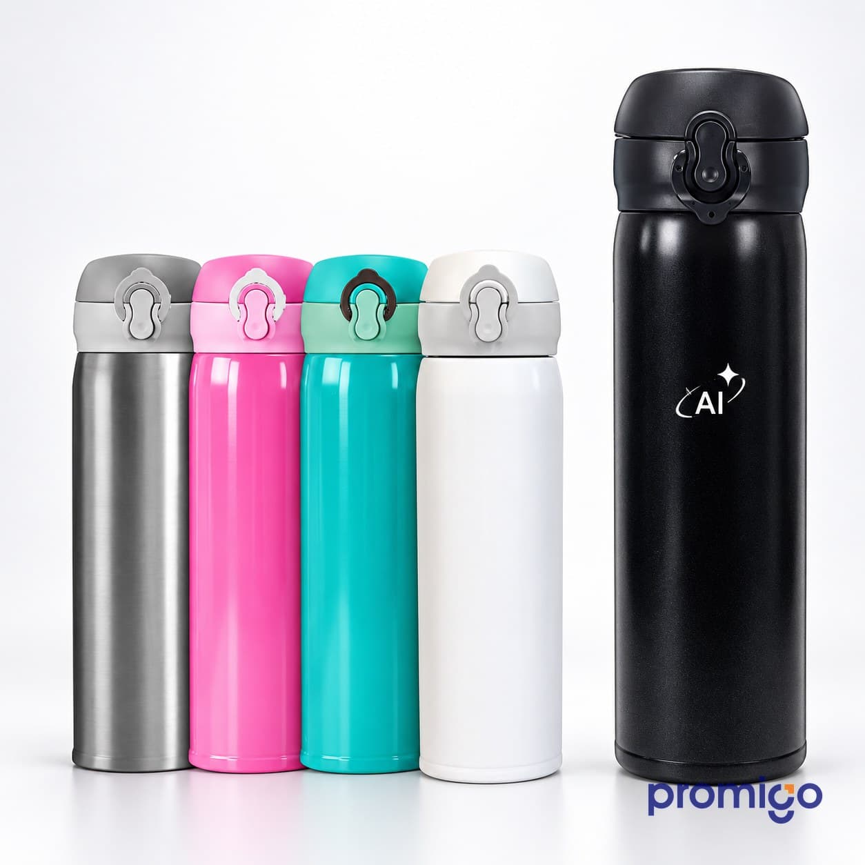 Kilit Kapaklı Çelik Termos 420 ml