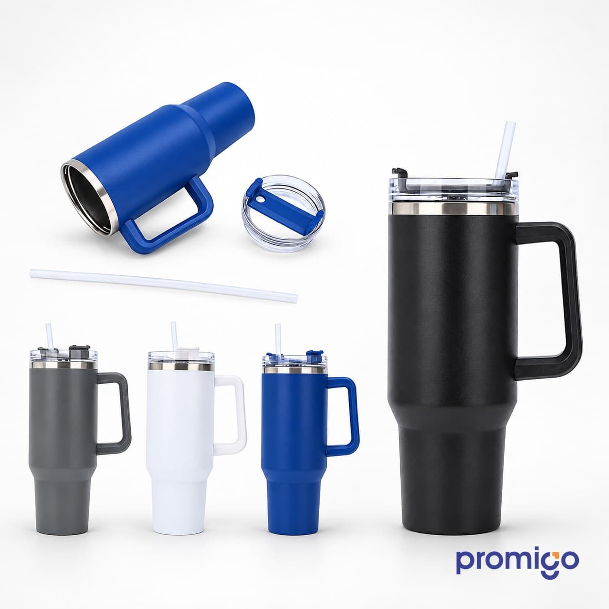 Pipetli ve Kulplu Çelik Termos 1180 ml