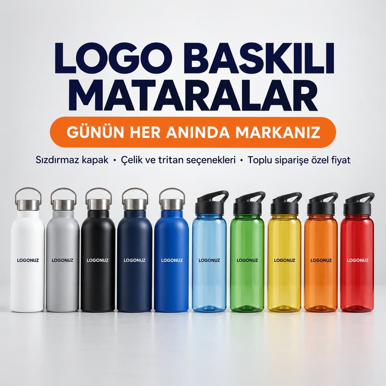Logo baskılı matara kampanyası