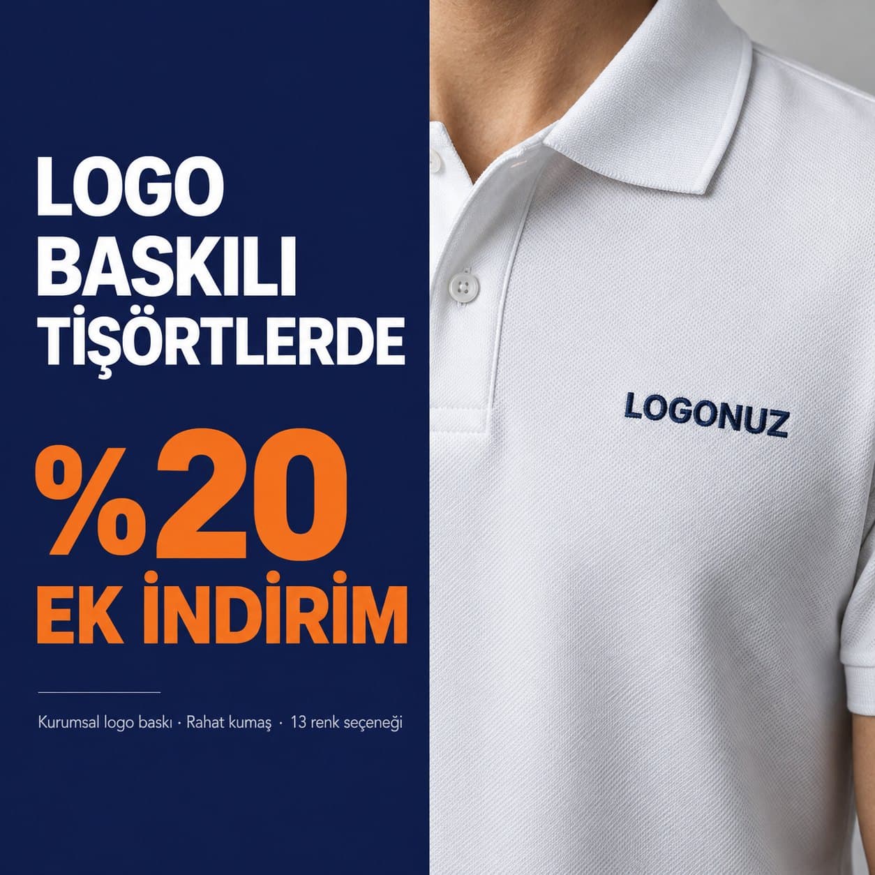 Logo baskılı polo tişört kampanyası