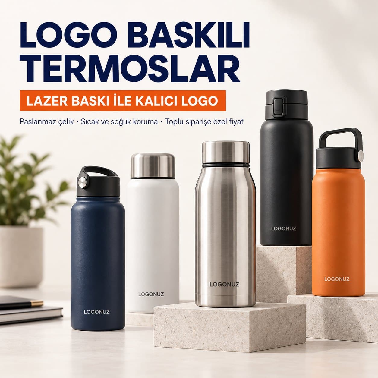 Logo baskılı termos kampanyası