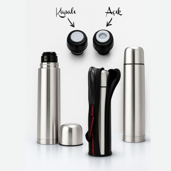 MG13850 - Bardaklı Paslanmaz Çelik Termos 750ml