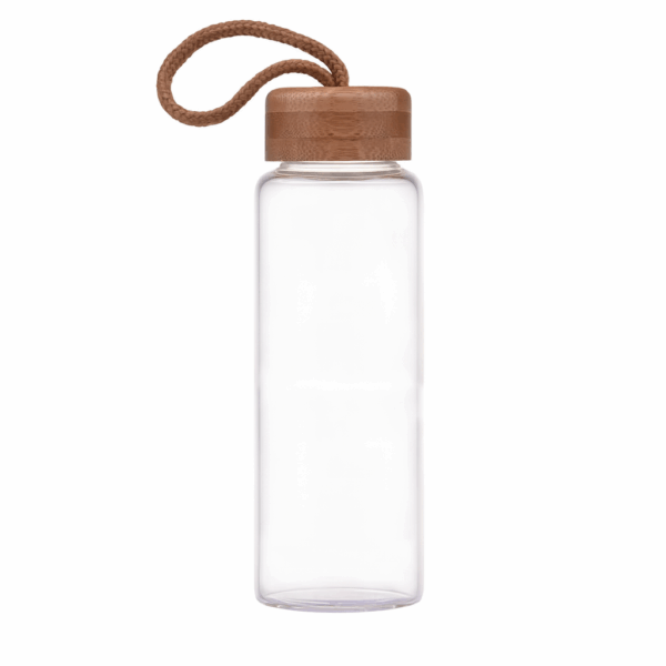 MG1005 - Bambu Kapaklı Cam Matara 600 ml