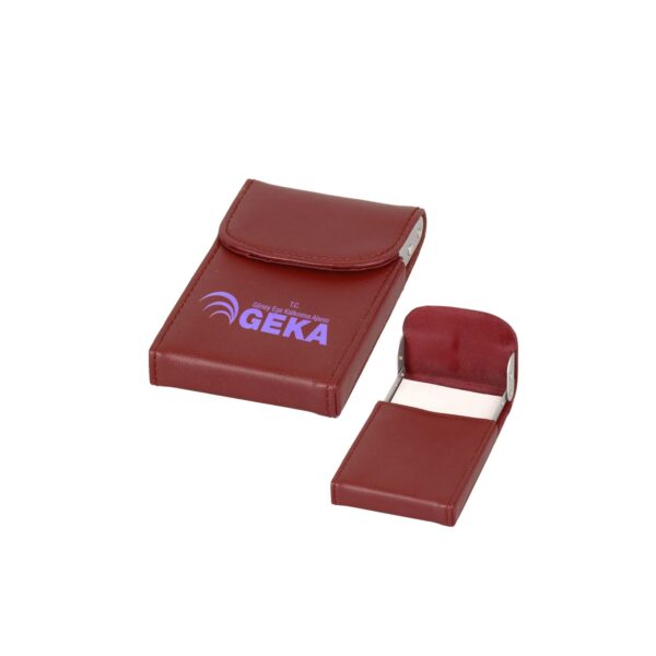 MG13942 -  Bordo Deri Dikey Kartvizitlik