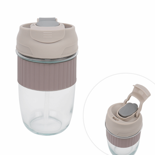 MG16616 -  Kilit Kapaklı Cam Matara 500 ml