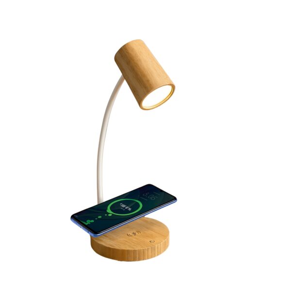 MGİ7303- Bambu Masa Lambası ve Wireless Şarj