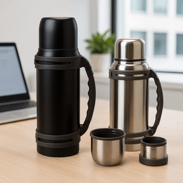 MGE3557- Termos Kilitli Kapaklı Kulplu 1300ml  