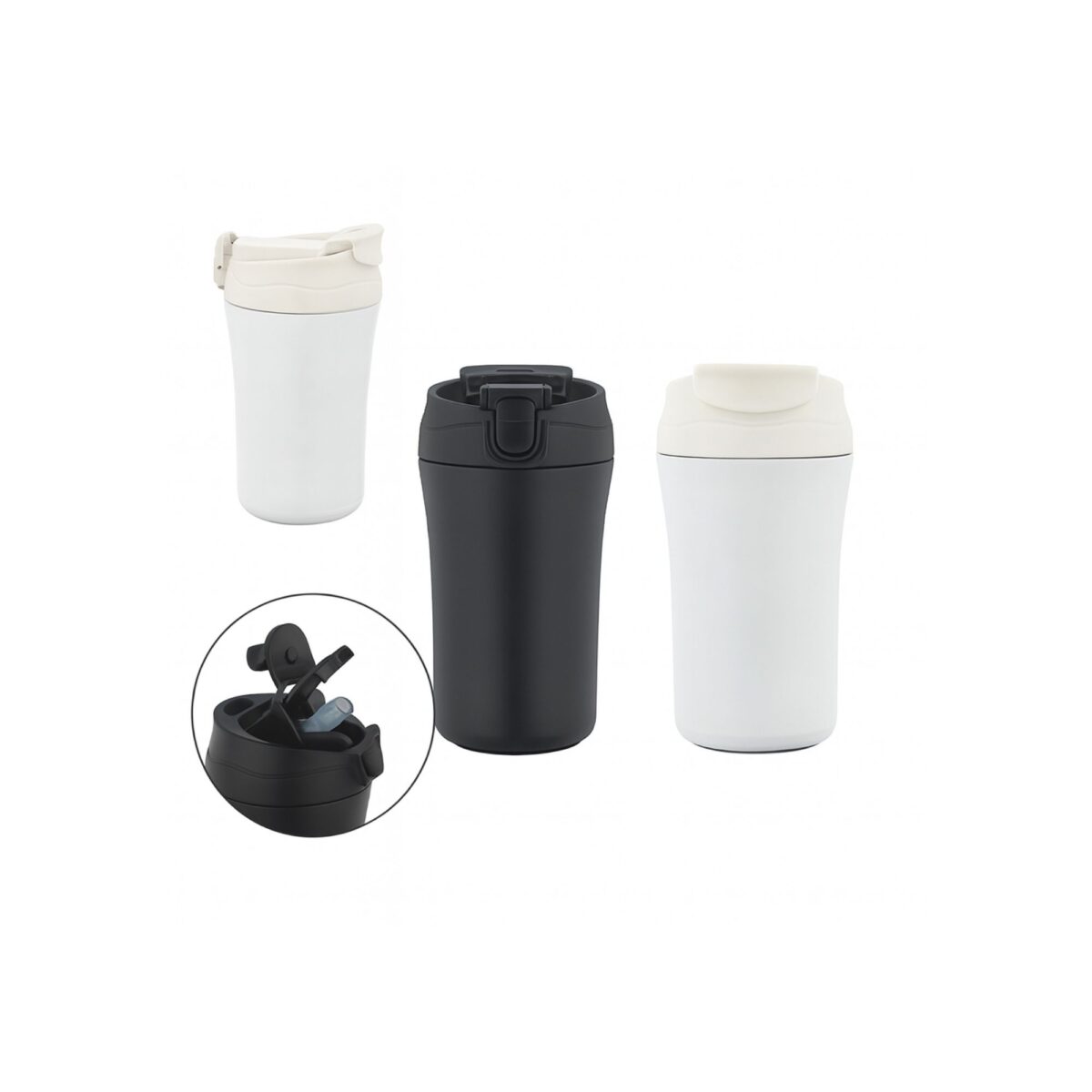 MGA253358 - Kilit Kapaklı Çelik Termos  400 ml - Görsel 1