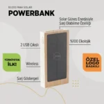 MGG0349 - 10.000 mAh Ekolojik Solar (Güneş Enerjili) Wireless Powerbank - Görsel 2
